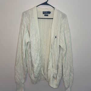 White Polo by Ralph Lauren Cardigan (M)